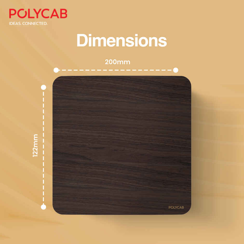 Polycab Freshly Prime Air Exhaust fan, 150mm, High Speed, 100% Copper Winding, Wood Finish