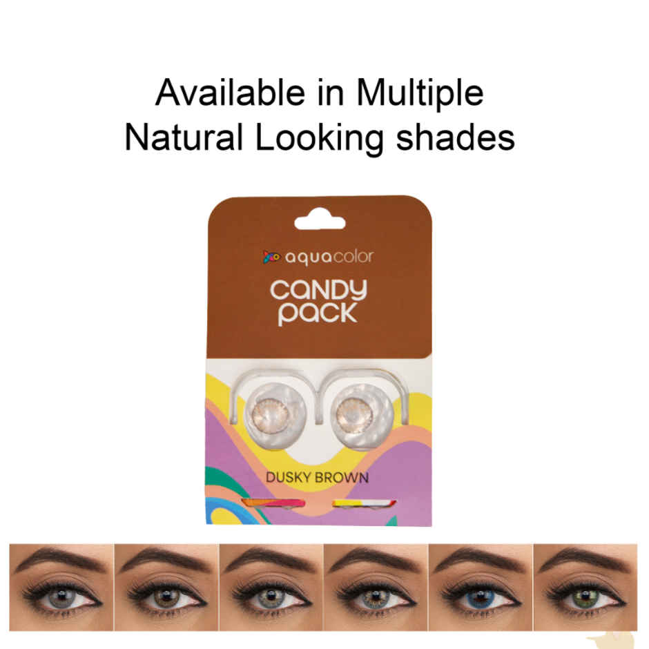 Aquacolor Candy Pack with Zero Power Daily Disposable Lens Dusky Brown