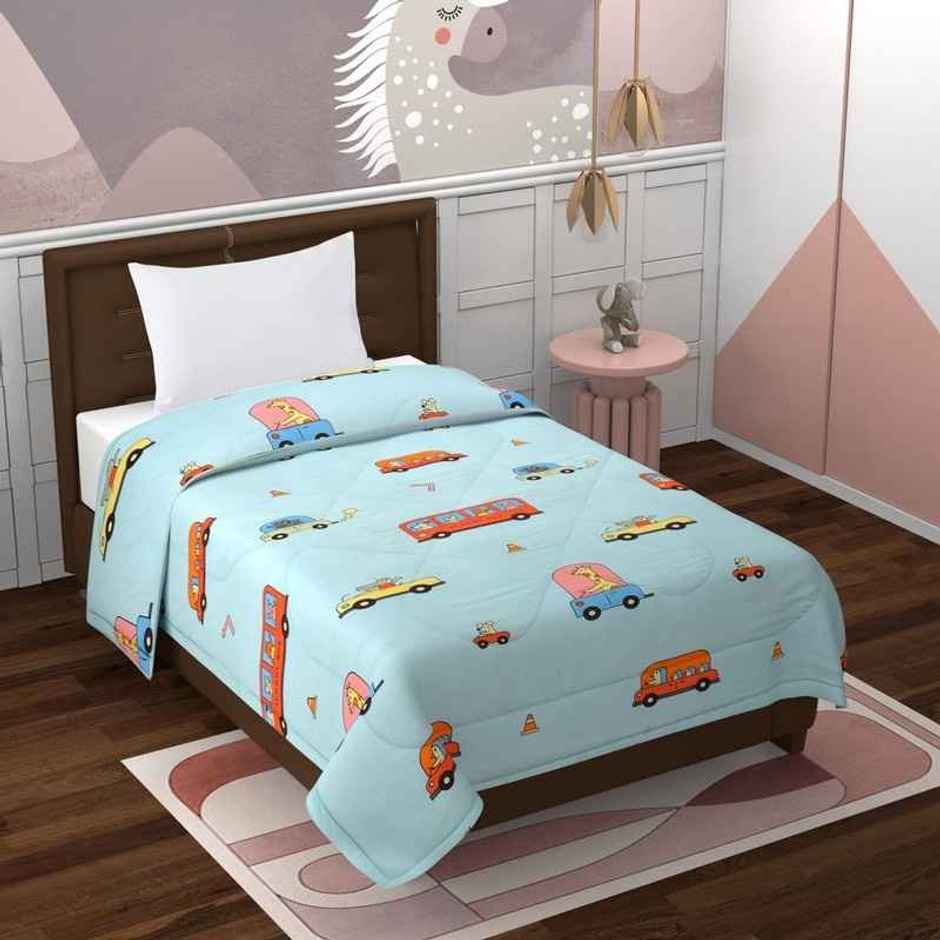 Florida AC Comforter for Kids | Poly-Cotton 200 GSM for Single Bed/Blanket for All Weather Blue