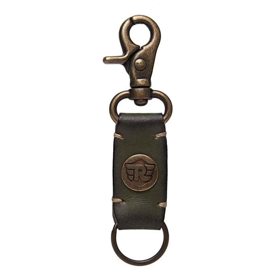 Royal Enfield Leather Key Chain | Olive