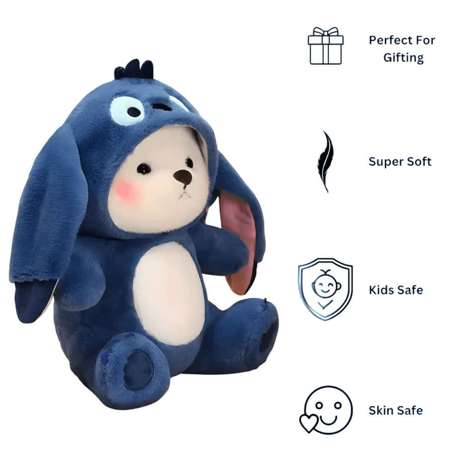 Fablue Blue Lovable Huggable Soft Toy For Kids - Elegant Soft Plush Toy
