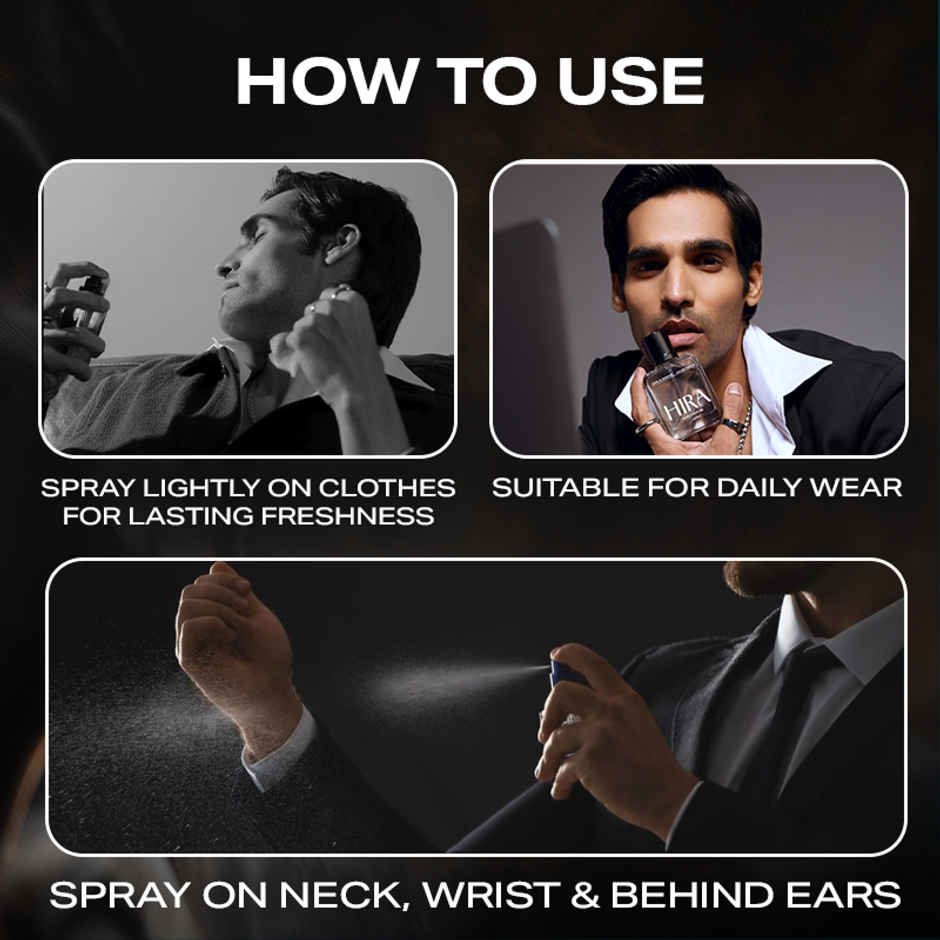 HIRA Oak & Smoke Eau De Perfume For Men | Leather & Cardamom Notes