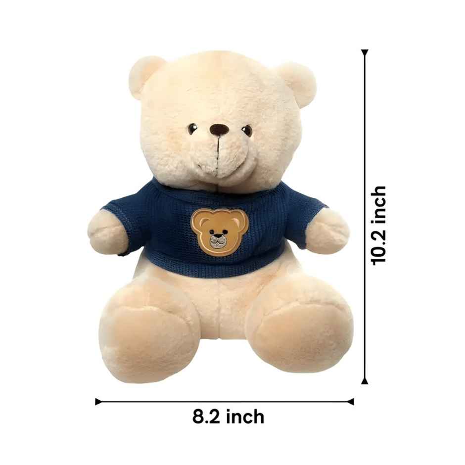 Fablue Teddy Bear Plush Soft Toy Animal  - 27 Cm (1pc) & Mr Beast Feastables Milk Chocolate (35g) Combo