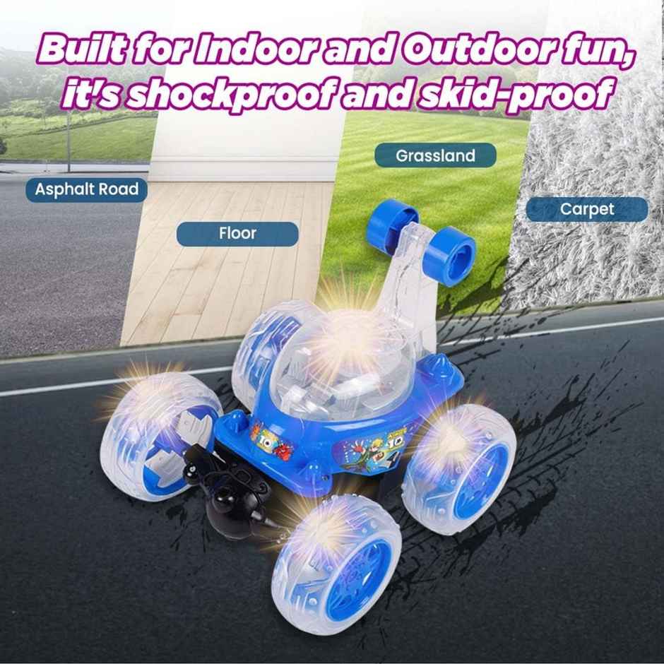 Fablue Rotating Rolling Remote Control Car For Kids - 360 Degree Rotating Car Toy