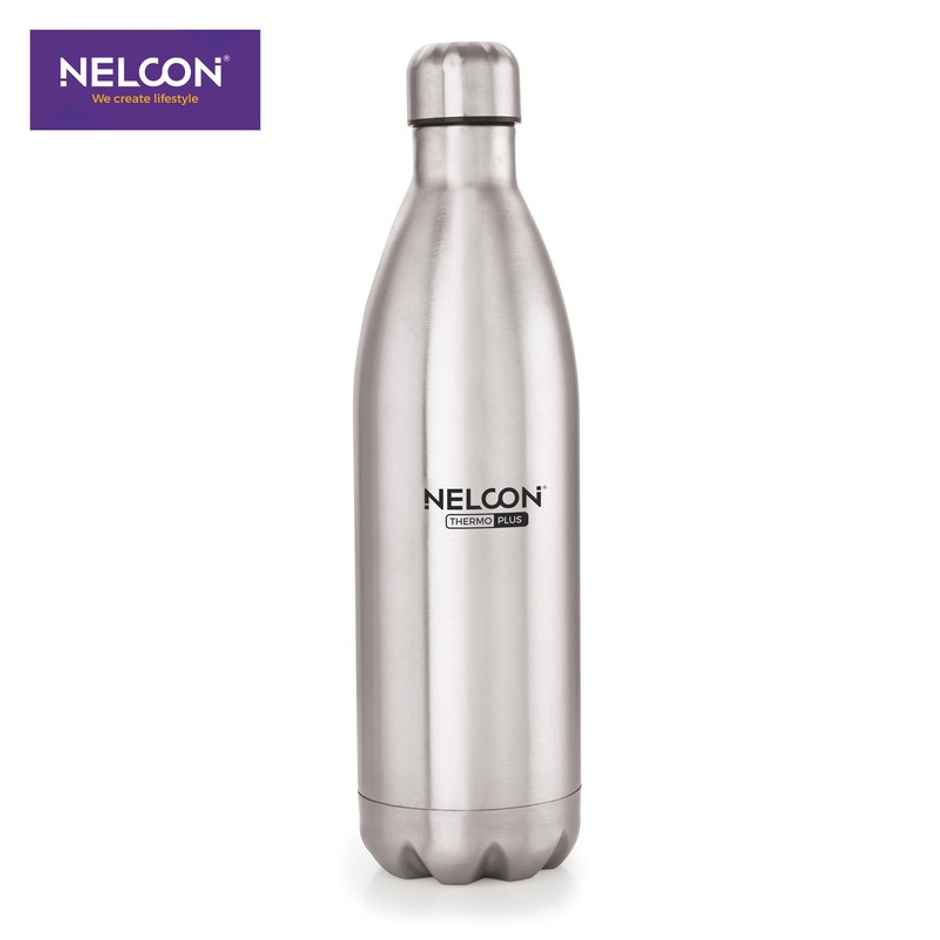 Nelcon Cola Thermoplus Vacuum Flask Water Bottle | 1 L | 24 hrs Hot & Cold | ISI Certified