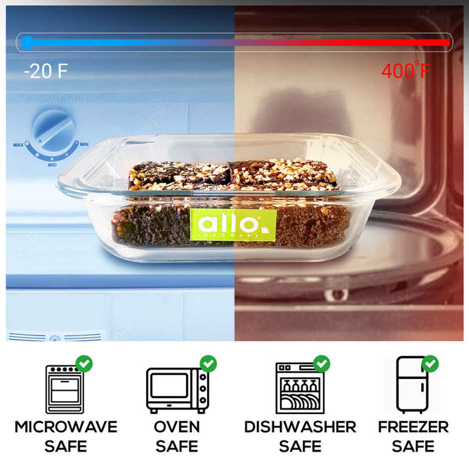 Allo Glass Baking Dish | Square | 1.8 L