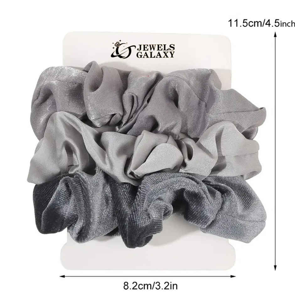 Jewels Galaxy Daily Use Multicolor Satin Scrunchies