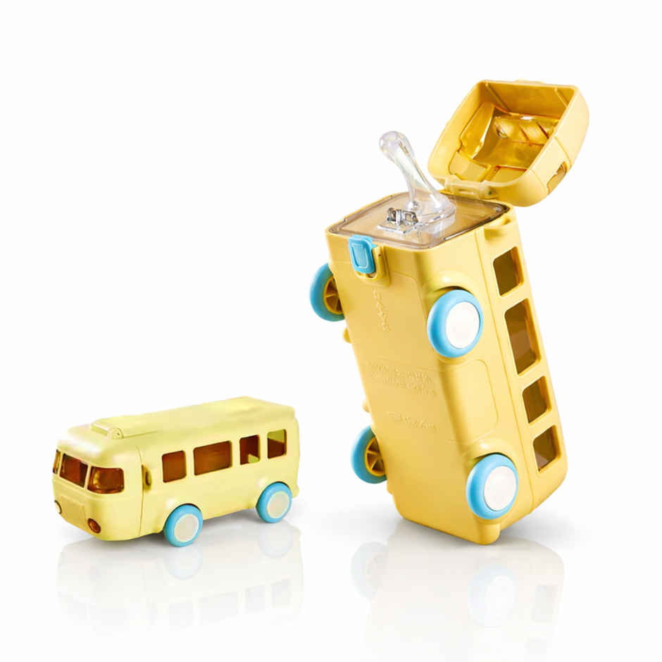 DesignLand School Bus Pink Sipper Water Bottle | Yellow