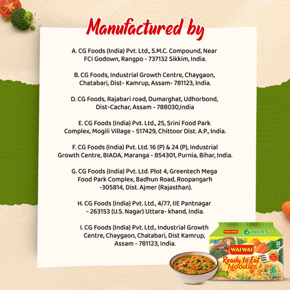 Wai Wai Ready to Eat Noodles | Veg | 6 in 1