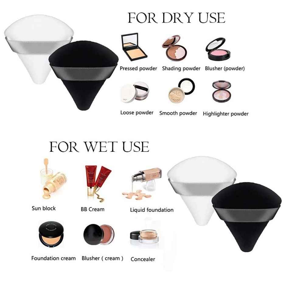 Bronson Professional Pizza Puff Triangle Makeup Beauty Blender Sponge | Color May Vary