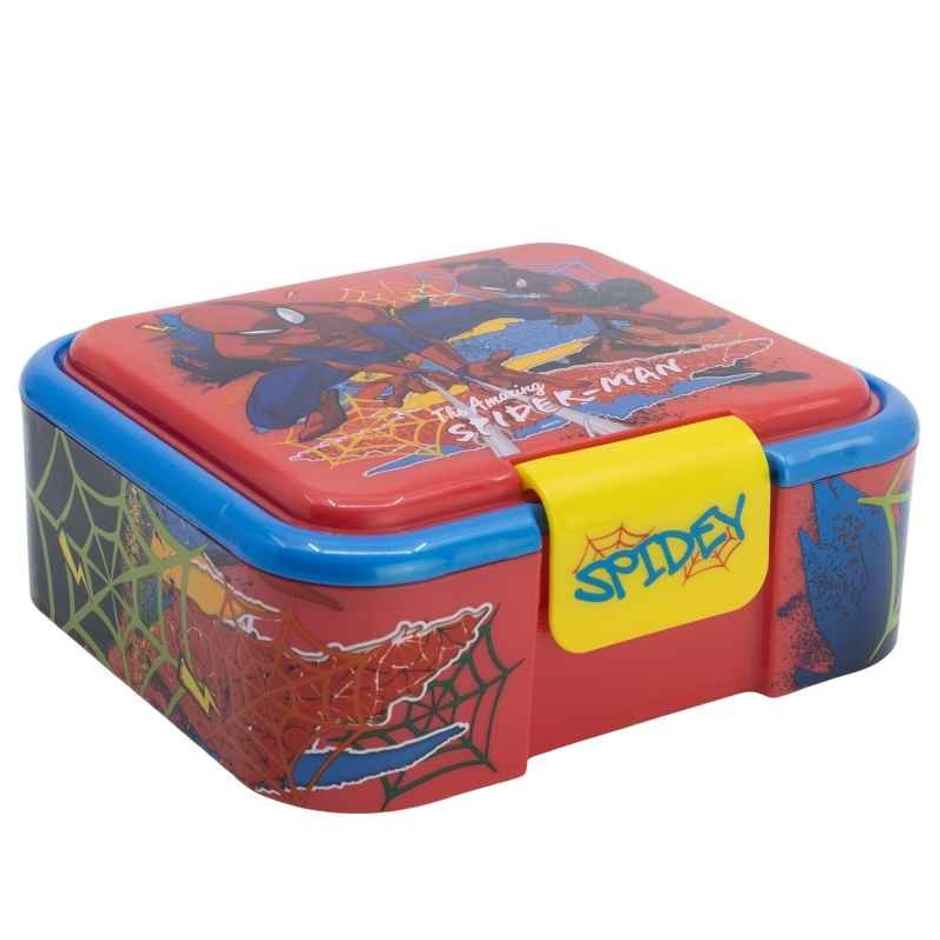 Striders Supreme Multi Compartment Sandwich Box Spiderman Moving Target