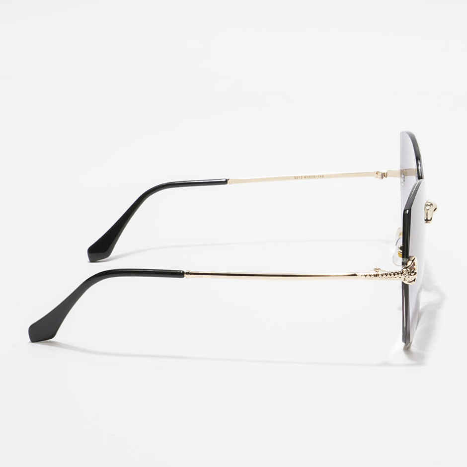 Voyage Unisex Metal Sunglasses | Black - One Size