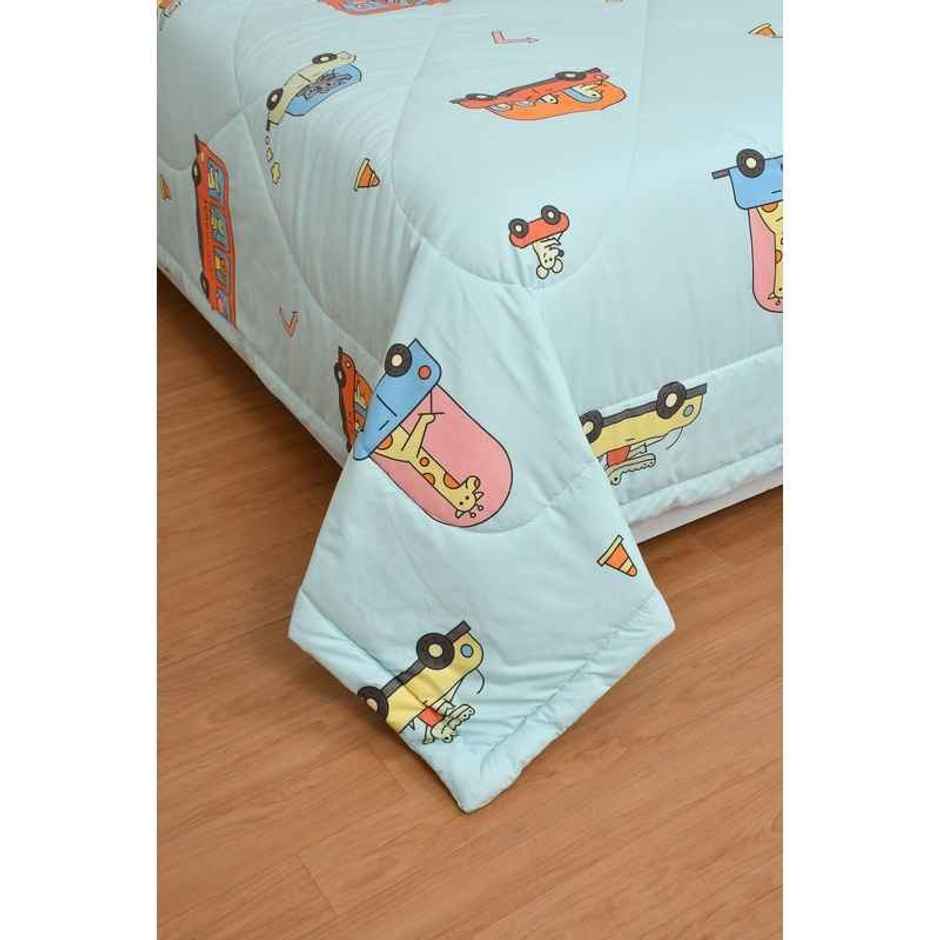 Florida AC Comforter for Kids | Poly-Cotton 200 GSM for Single Bed/Blanket for All Weather Blue