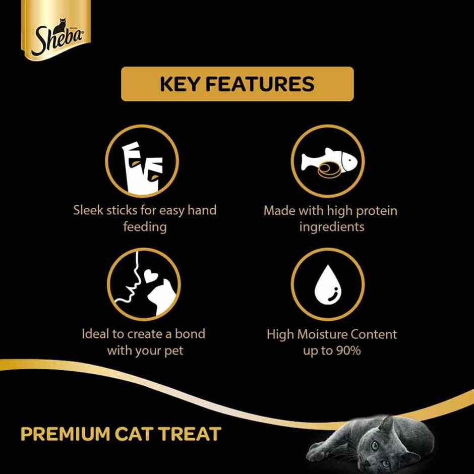  Sheba Melty Premium Cat Treats | Sasami Selection | Chicken & Chicken-Whitefish Flavors
