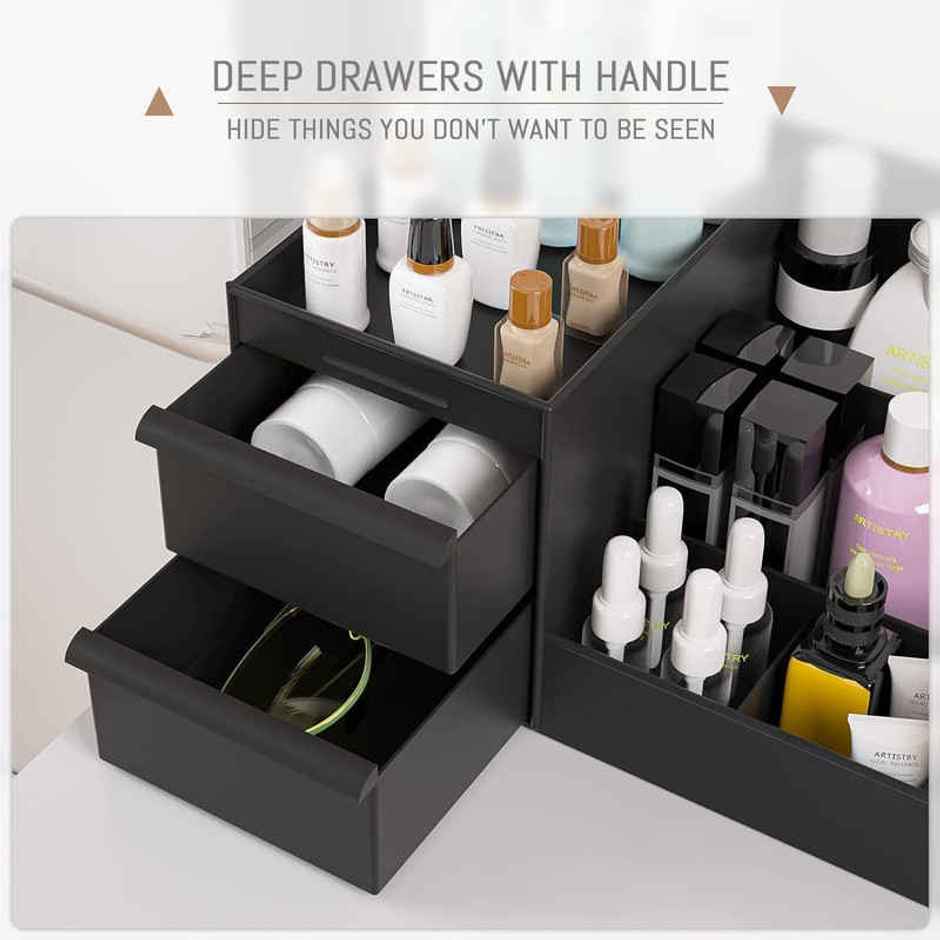 Fablue Plastic Multipurpose Desk Organizer | Black