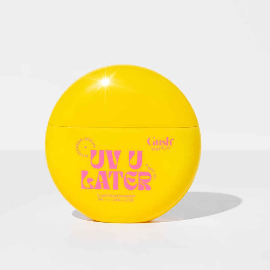 Gush Beauty UV U Later SPF 50 Sunscreen Serum PA +++UVA + UVB | 3 in 1 Serum, Moisturiser and Sunscreen