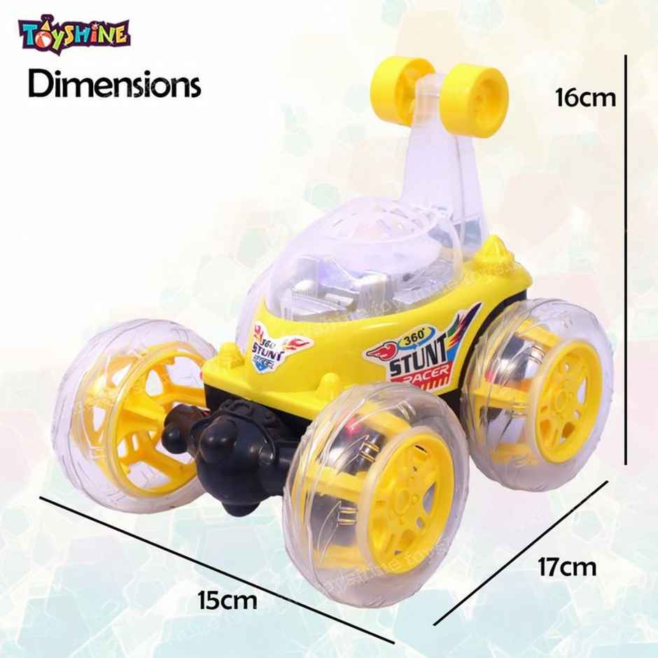 Toyshine Remote Control Stunt Car Rc Stunt Vehicle 360 Rotating Rolling For Kids - Assorted