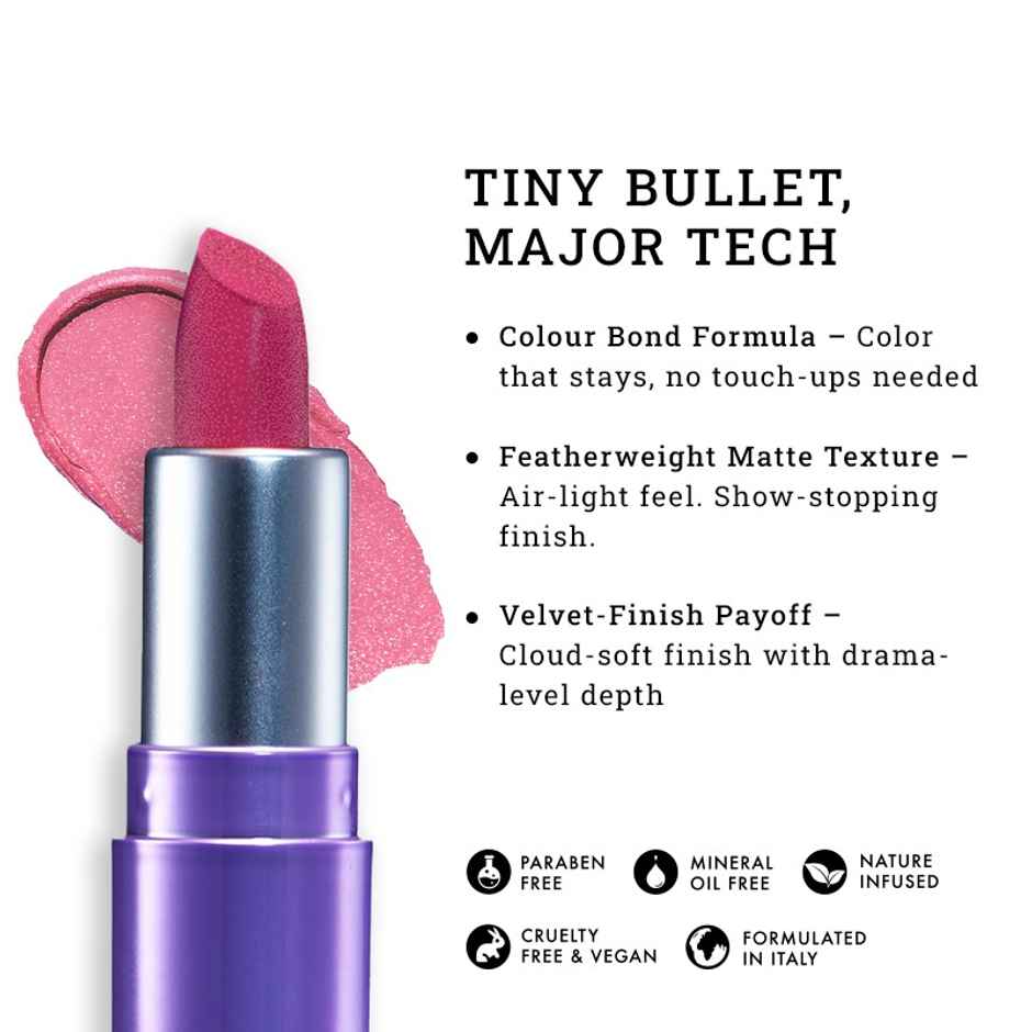 Lovetc Pout | Perfect | Etc Luxe Shimmer Satin Mini Lipstick | First Kiss