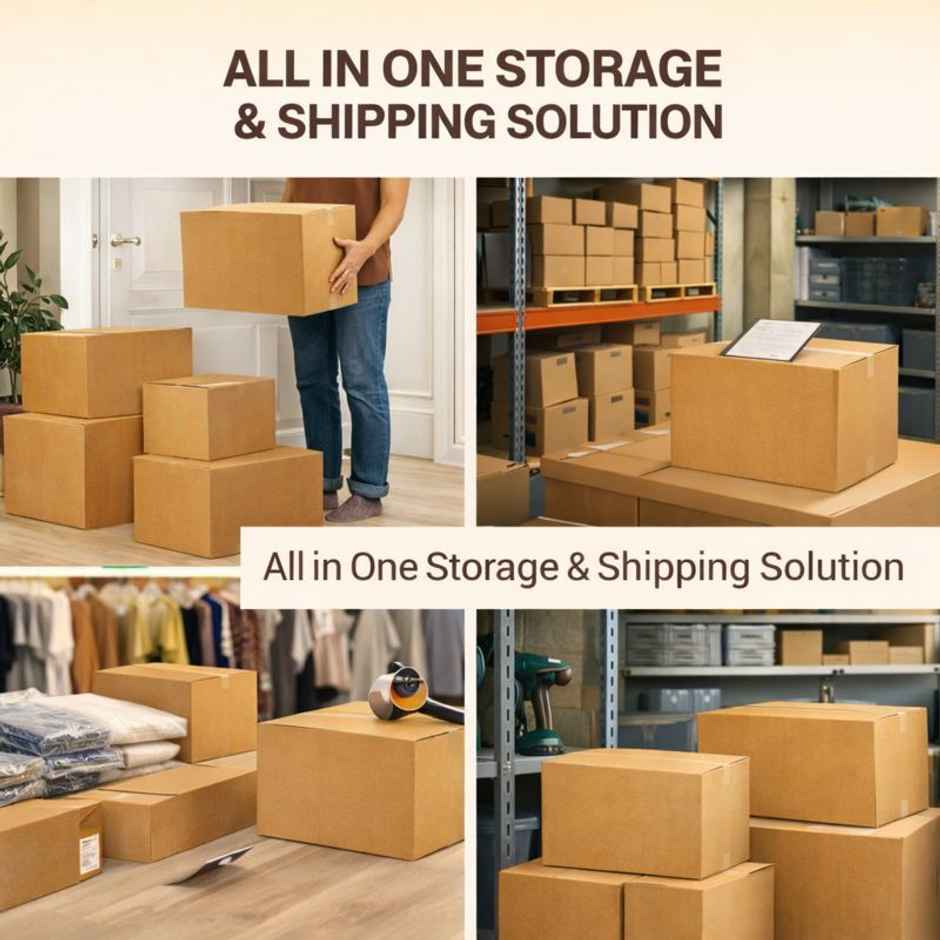 DALUCI 3 Ply Cardboard Storage Boxes | 15x11x9 Inches