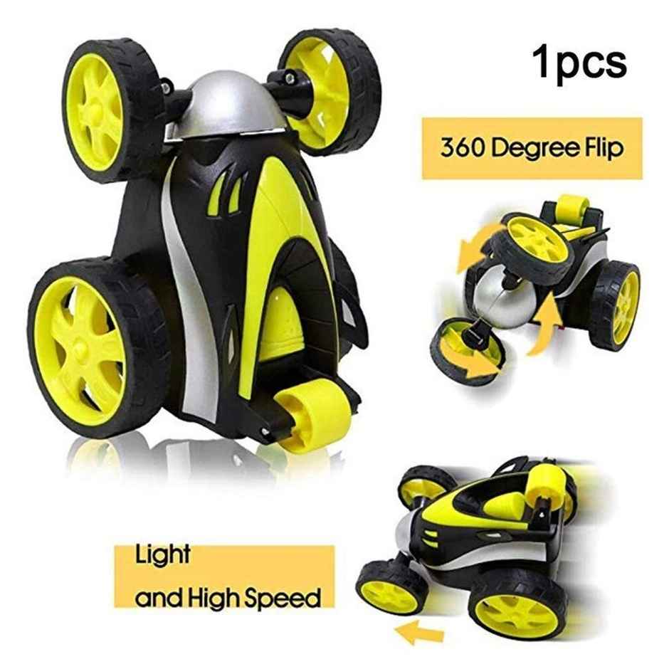 Fablue Remote Control Small Stunt Car | 360 Degree Rotating Toy | Assorted Colors & Designs