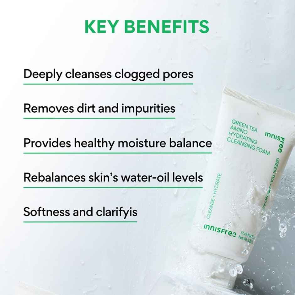 Innisfree Green Tea Hydrating Amino Acid Foam Cleanser