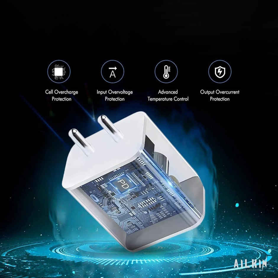 Ailkin 20W Fast iPhone PD Charger-USB-C to Lightning Cable & Power Adapter for Quick Charging iPhone iPhone 14 Plus,14 Pro,14 Pro Max,14 Mini,13,12 Max,Xs Max,XR,X,8Plus,iPad & More