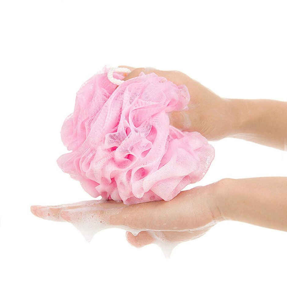 Bronson Professional Loofah For Body Scrubbing | Round Bath Sponge | Color May Vary | 2 pcs