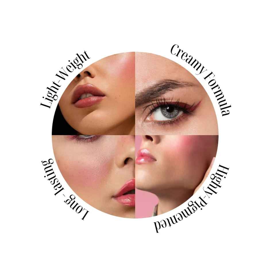 Rhe Cosmetics Lip & Cheek Tint With Vitamin E & Jajoba Oil For Eyelids & Cheek - Brown Elegance