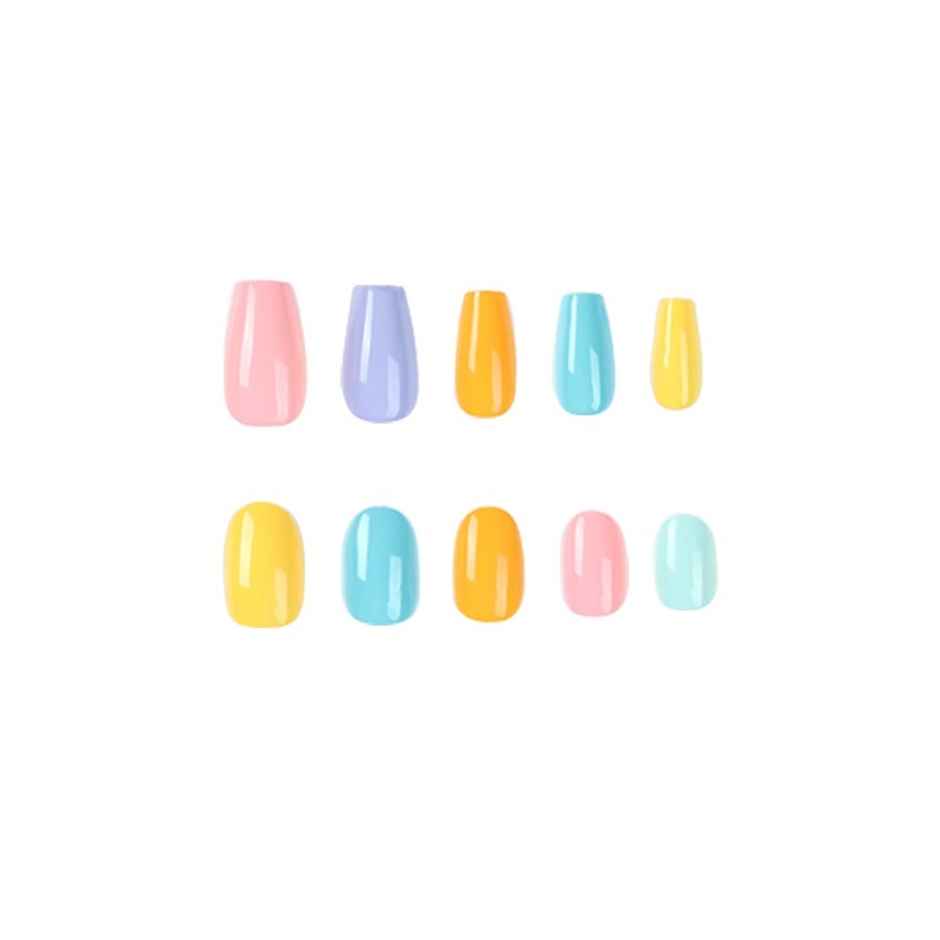 Gush Beauty | Reusable Luxury Press On Nails With Application Kit | Pastels - Medium Almond