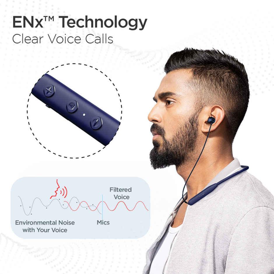 boAt Rockerz 109 Bluetooth Neckband with 40 hrs Playback,ENx Technology Beast Mode(60ms)(Cool Blue)