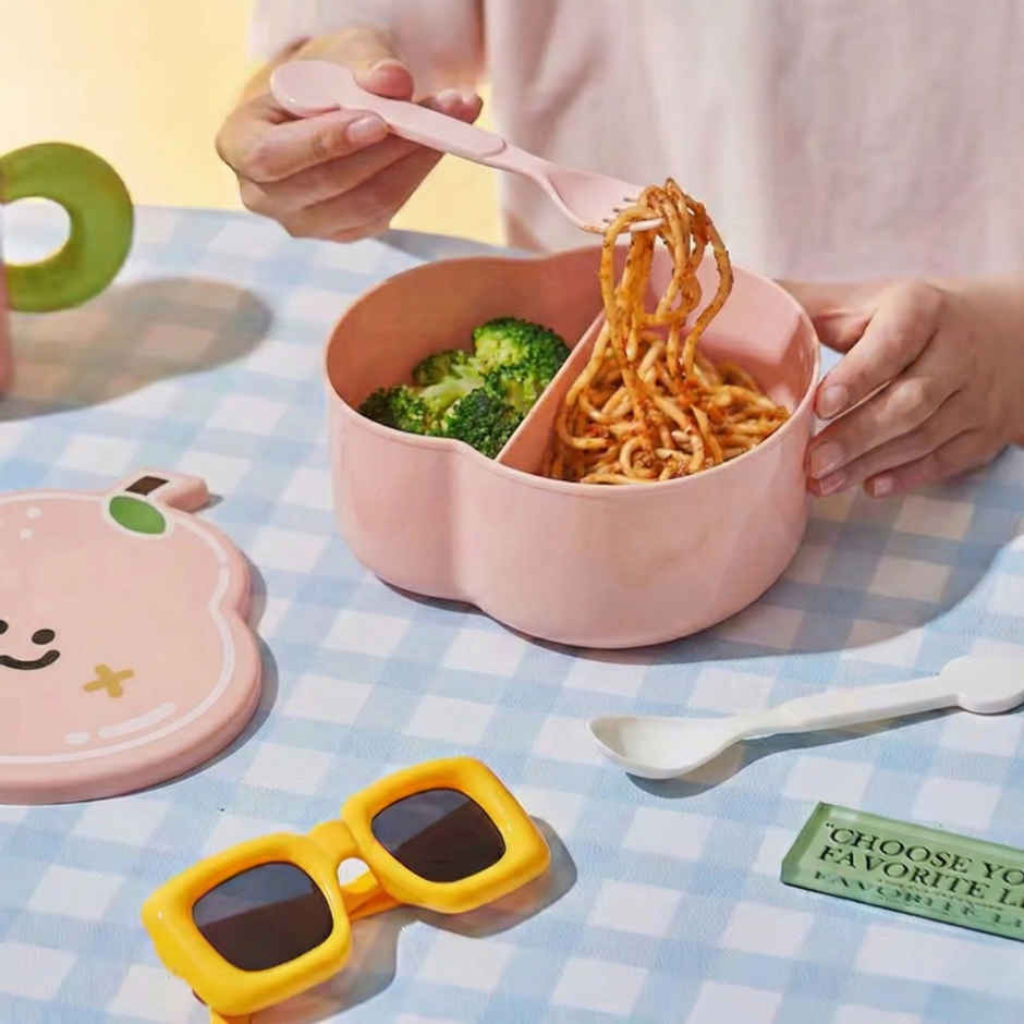 DesignLand Pear Shaped Kids Lunch Box | Pink
