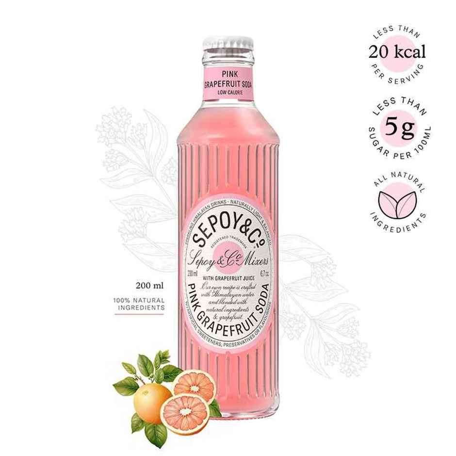 Sepoy & Co. Pink Grapefruit Soda | Tangy & Fizzy