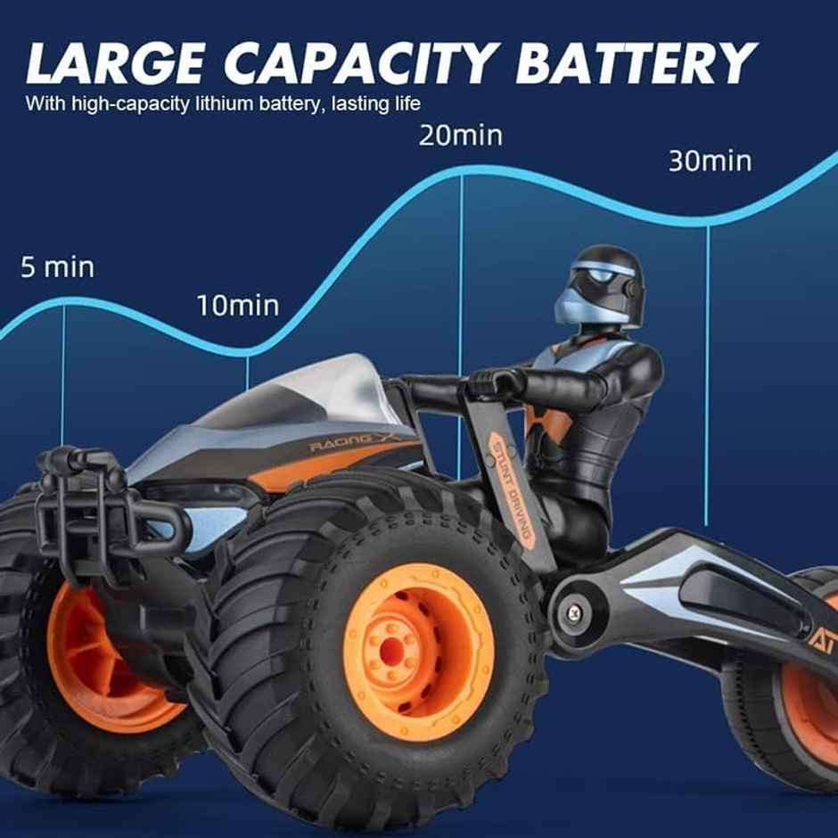 Toyshine Rc Rechargeable Atv With 360� Rotation | Dual Modes | Light and Music for 5+ Years Old