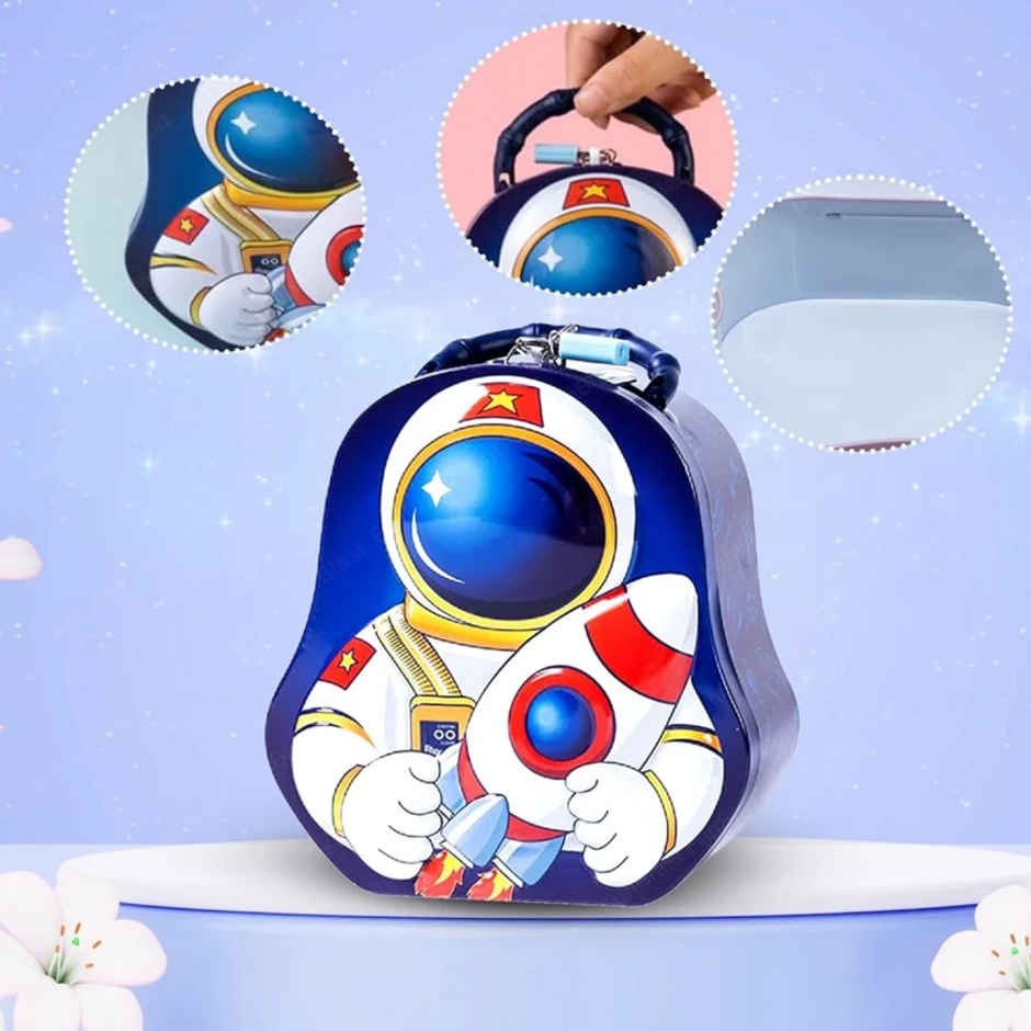 Fablue Space Coin Bank with Lock and Key