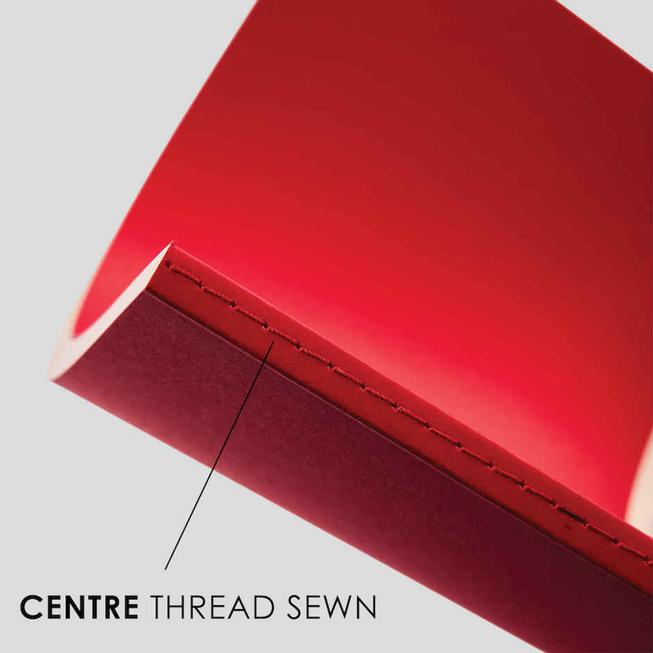 myPAPERCLIP - NeoBasic Notebook, Centre Thread Sewn, 160 Pages - B5 - Ruled - Red Colour