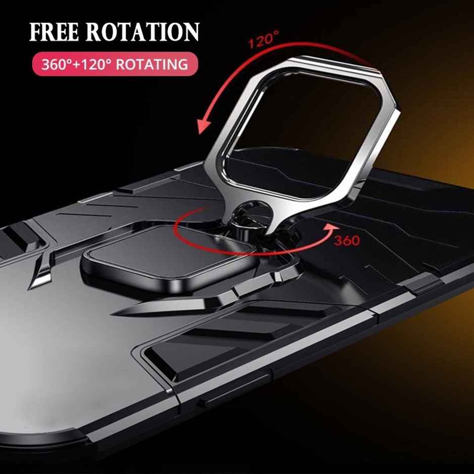 Kwine Case Realme 7 / Realme Narzo 20 Pro Back Cover - Ring Holder Stand Case