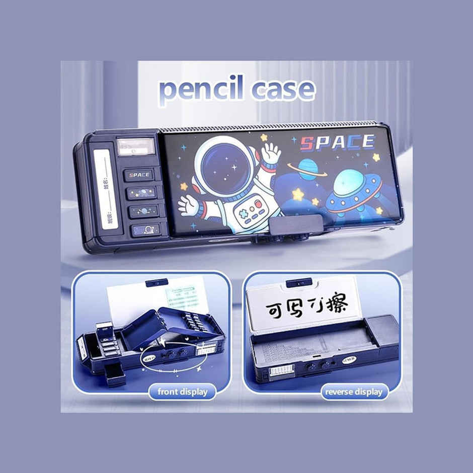 Fablue Space Astronaut Pencil Box with Magnetic & Password Lock | Dark Blue