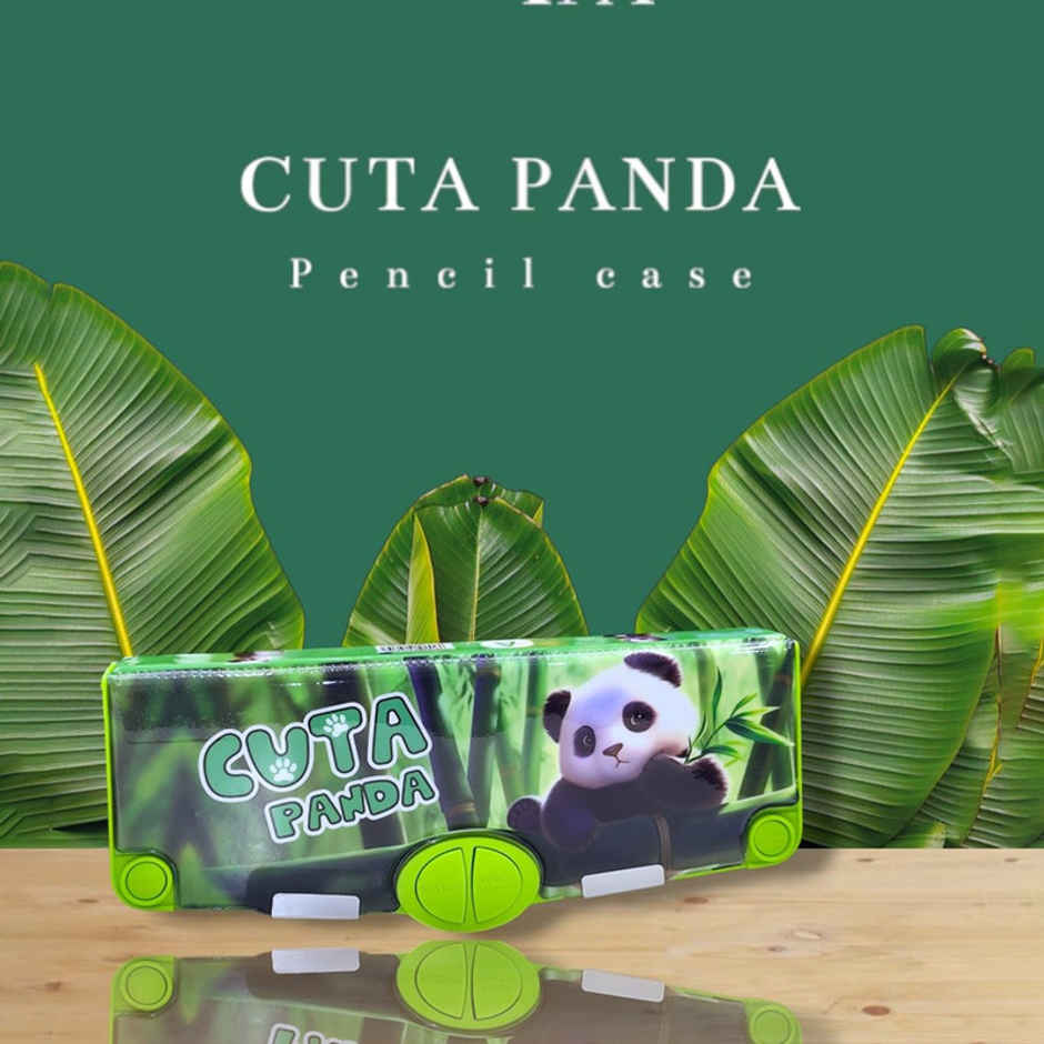 Fablue Multi-Functional Panda Pencil Box | Green