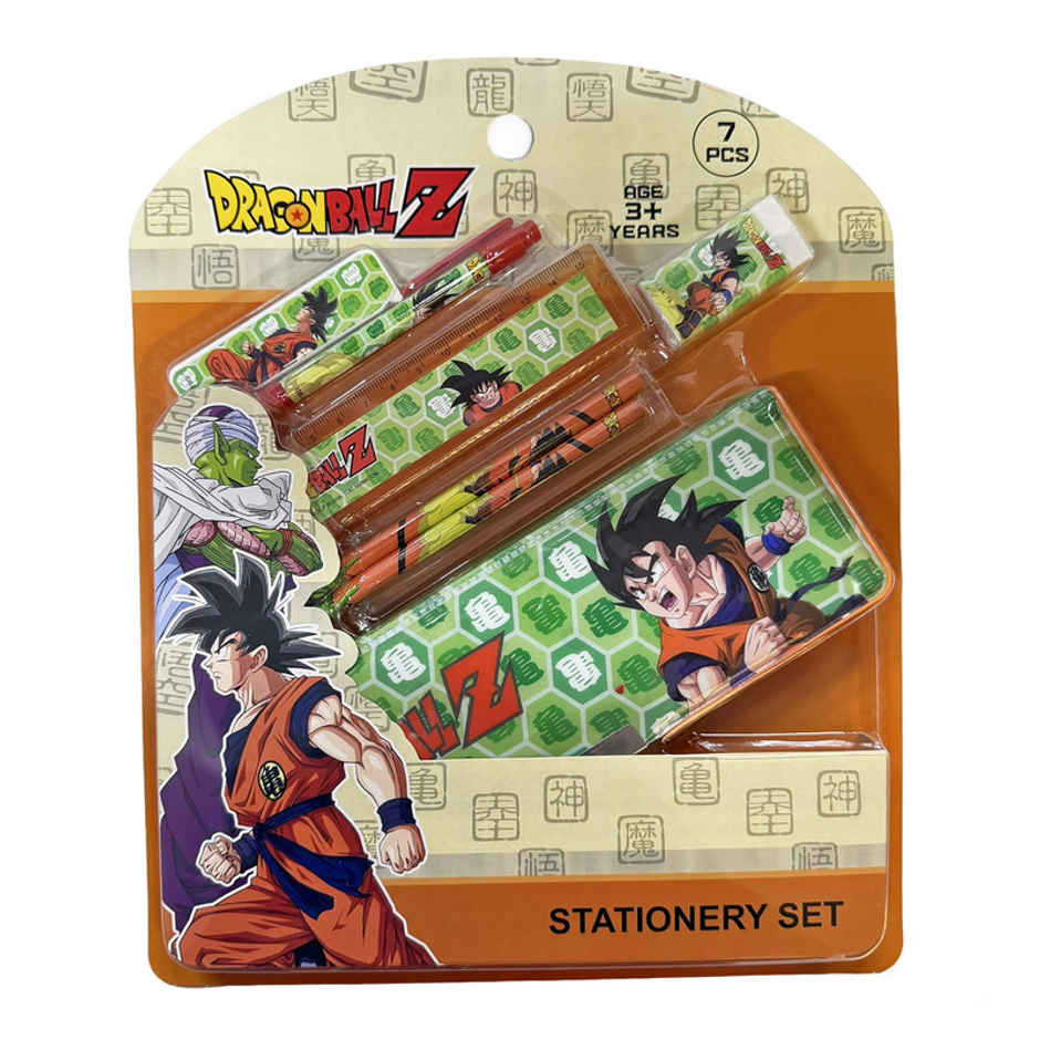Striders Dragon Ball Z Kids Stationery Kit | Pen, Pencils, Ruler, Eraser, Pencil Box, Sharpener