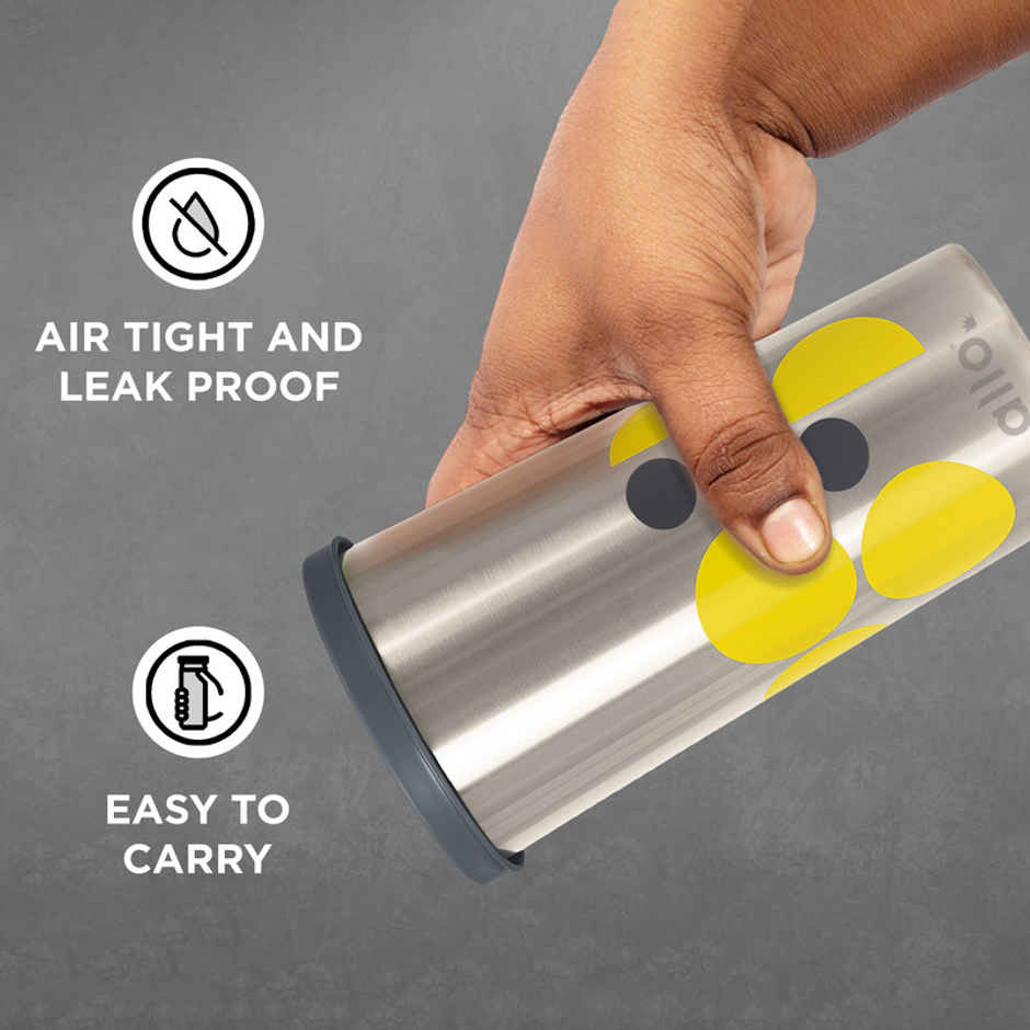Allo SS Tumbler with Lid | 450 ml | Grey