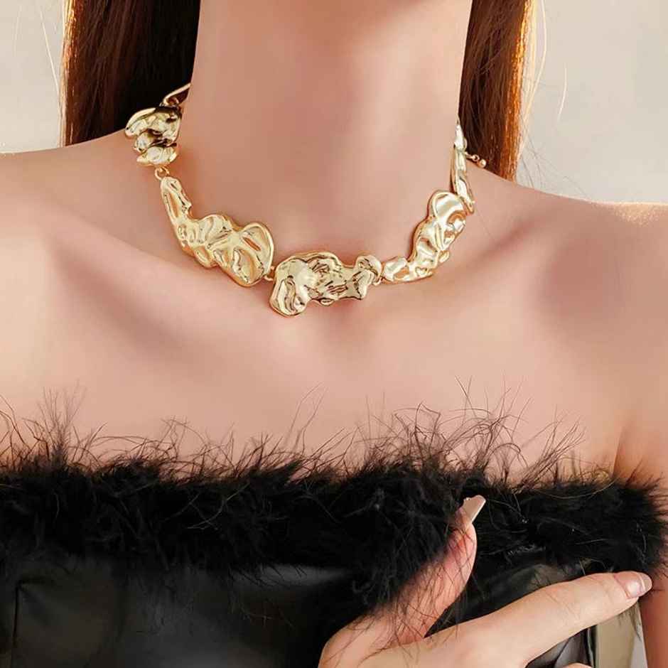 Just Lil Things Artificial Gold Necklace | jltn0837