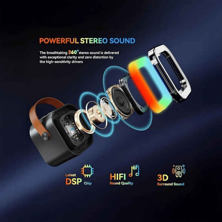 Fablue Mini Karaoke Speaker with Mic Wireless Portable Bluetooth Speaker For Kids | Blue