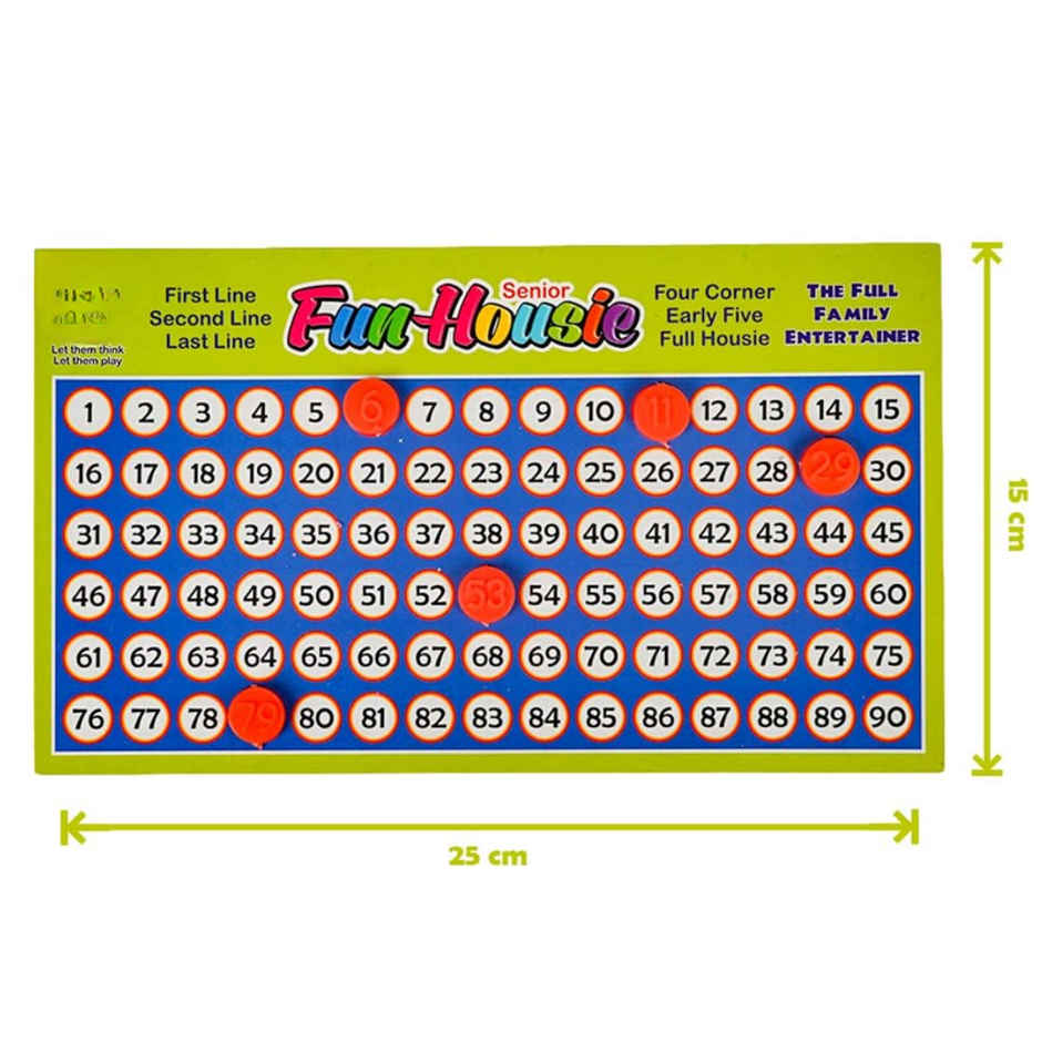 Fablue Family Game Fun Housie Small Toy for Kids - 120 Tickets Educational and Learning Board Game for Kids