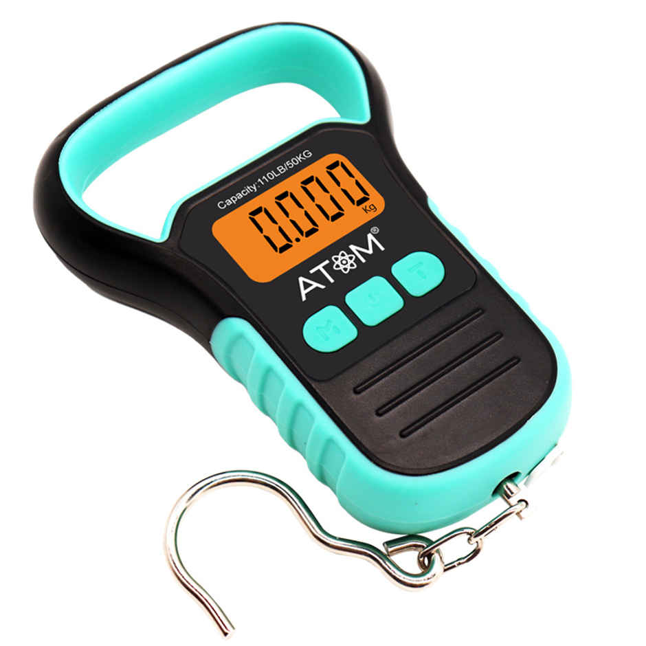 ATOM Aliston A 325 Digital Hanging Scale With Capacity 50 kg | Stainless Steel Hook For Luggage