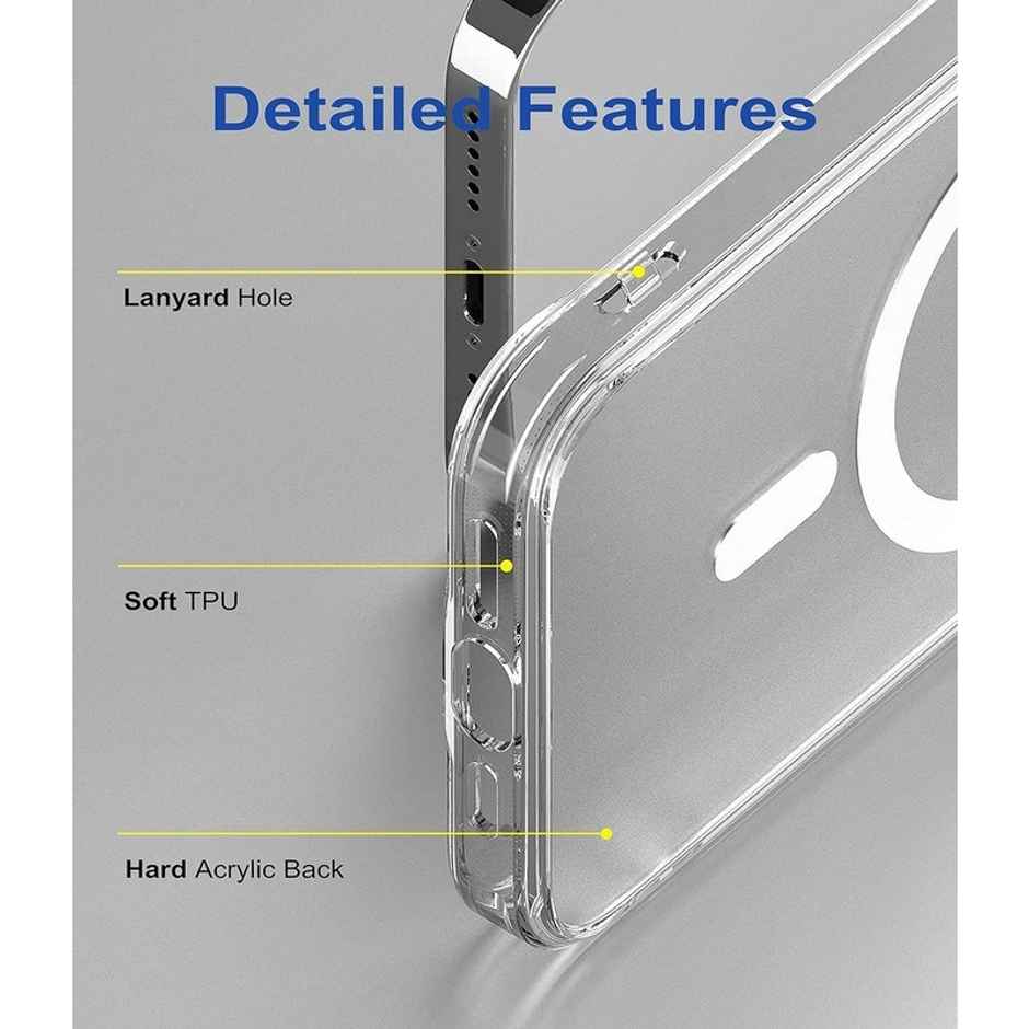 Kwine Case Apple iPhone 14 Pro Max Back Cover - Magsafe Case - Transparent