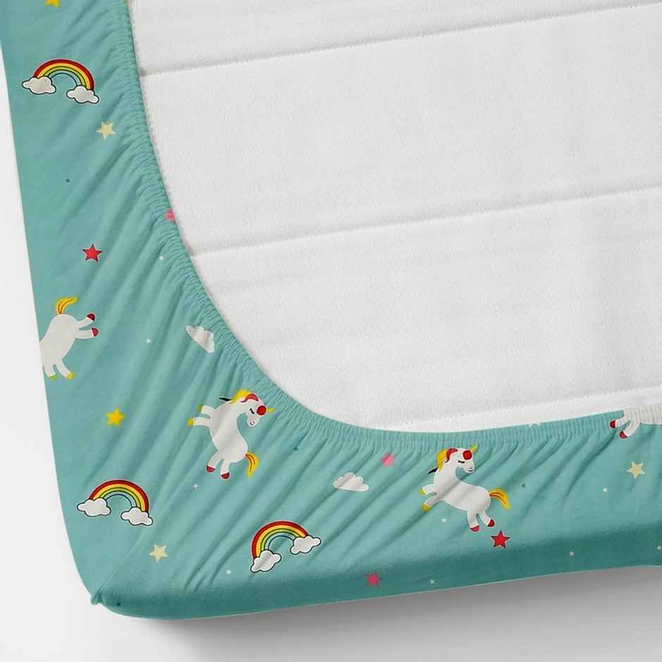 Florida Giggles Kids Elastic Fitted Bedsheet for Double Bed - Pillow Covers - Poly-Cotton