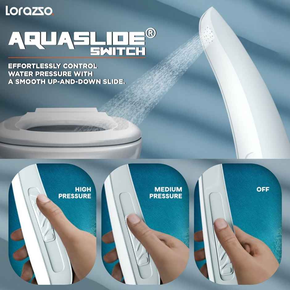 Lorazzo S1 Health Faucet (Jet Spray) Set With 1-meter Hose Pipe (Ss 304) and Wall Hook