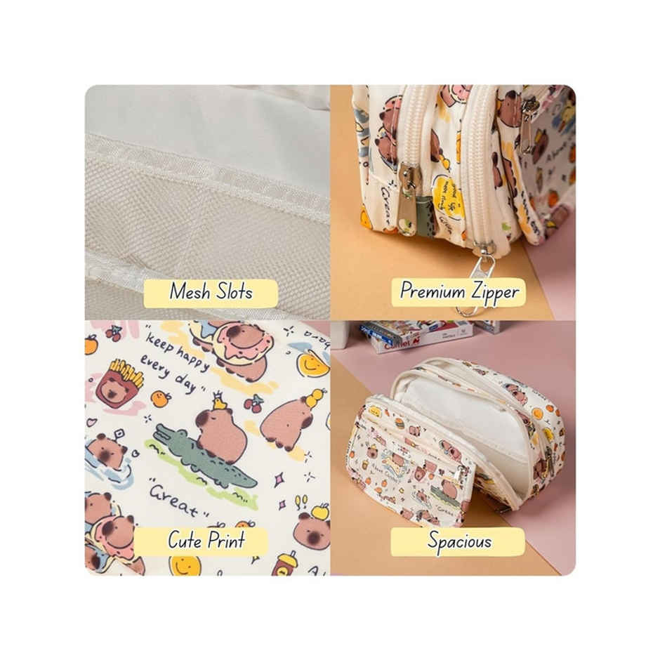 Fablue Capybara Pencil Pouch | Beige