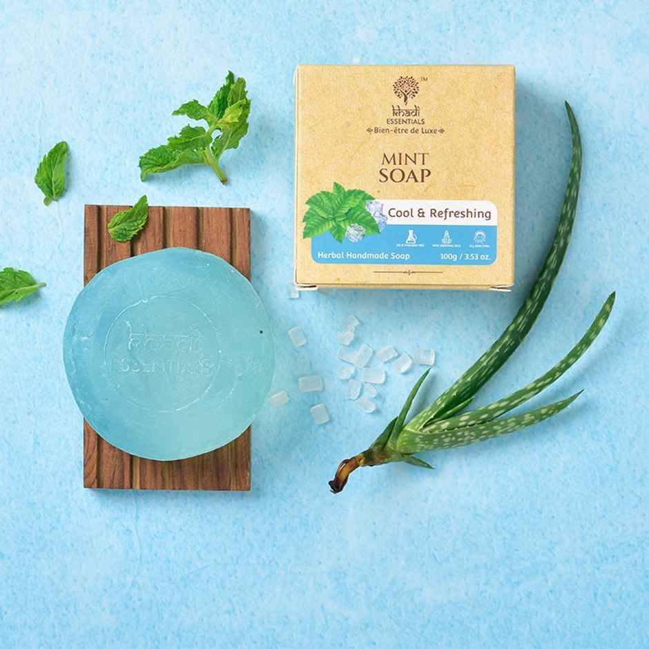 Khadi Essentials Mint Herbal Handmade For Cool & Refreshing Skin