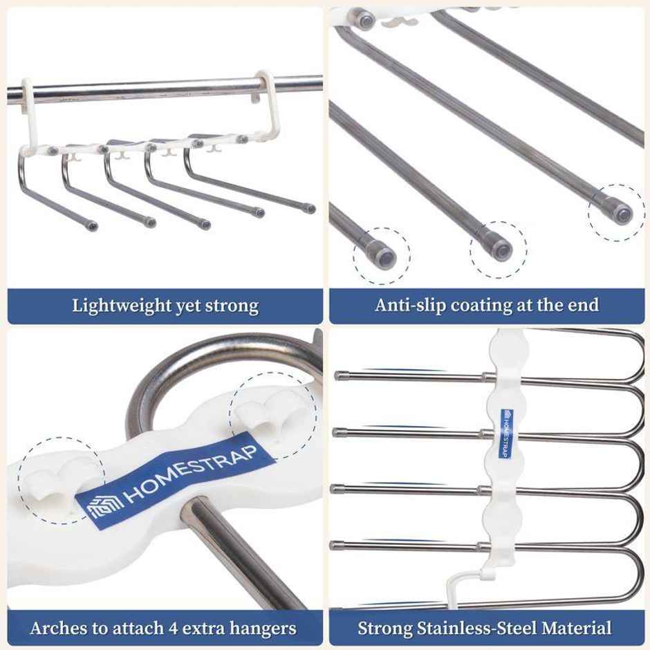 HomeStrap 5in1 Space Saver Multi Layer Pant Hanger